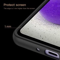 Samsung Galaxy A73 5G Vékony Fekete Bőrhatású Védőtok 4