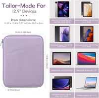 iPad Pro 12,9" és Samsung Galaxy Tab S9+ kompatibilis Dadanism tablet tok - szürke-lila 2