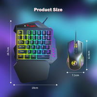 ATTACK SHARK PS4 Billentyűzet és Egér Szett - Kompatibilis PS3, PS4, Xbox One, Xbox 360, Nintendo Switch Konzolokkal - 3200 DPI RGB  9