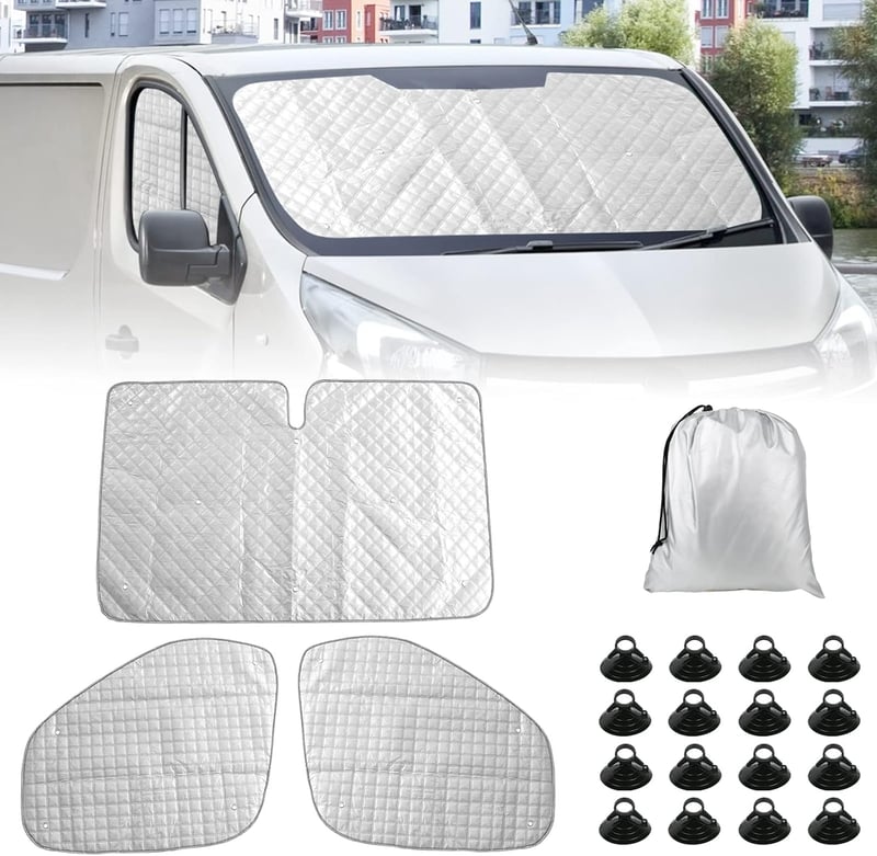 Renault Trafic hőszigetelő napellenző szett - 3 db-os, összehajtható, alumínium