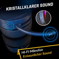KLIM Panther RGB Gamer Fejhallgató - Vezeték Nélküli Bluetooth Headset PC, PS4, PS5, Switch Konzolokhoz, Zajszűrő Mikrofonnal, 3D Hangzással 6