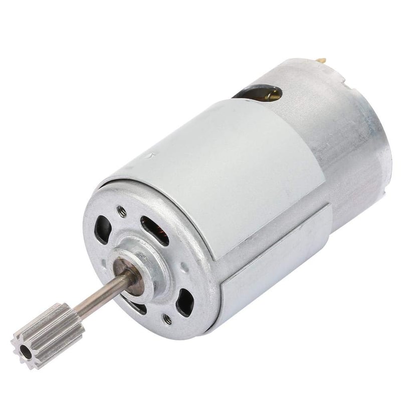 RS550 12V nagyteljesítményű mikromotor játékautókhoz és motorokhoz, 2 fogaskerékkel