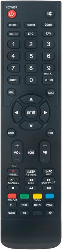ALLIMITY Univerzális Távirányító Schneider Skyworth Inno-Hit TV-hez - Kompatibilis IH32E2000 IH43E30 SCH32D100 55E5600 Modellekkel, 10m Ható 3