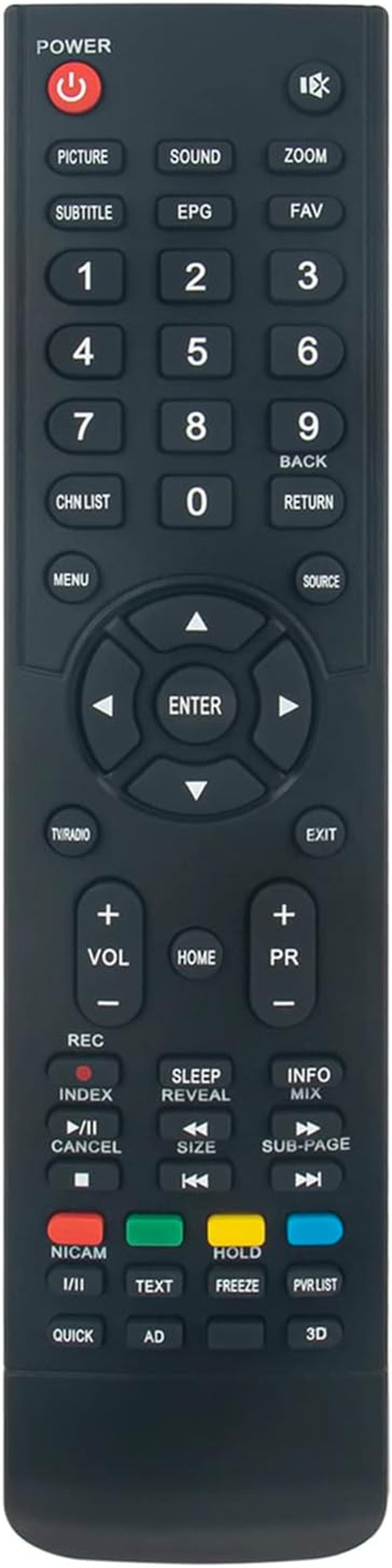 ALLIMITY Univerzális Távirányító Schneider Skyworth Inno-Hit TV-hez - Kompatibilis IH32E2000 IH43E30 SCH32D100 55E5600 Modellekkel, 10m Ható