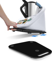 Thermomix TM6 TM5 csúsztatólap - Új fogantyú, stabil akril, fekete 1