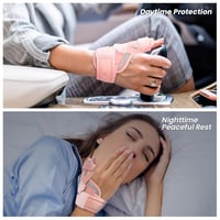 CURECARE 2 az 1-ben hüvelykujj támasz, cserélhető sínek, 3 fokozatú stabilizálás, arthritis és De Quervain kezeléshez, S/M, rózsaszín 5