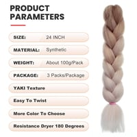 EMMOR Jumbo Fonóhaj 24 Hüvelyk - 3 Csomag Előnyújtott Box Braids - Hőálló Szintetikus Hajhosszabbítás Fonáshoz, Twist Hajhoz, Horgoláshoz 2
