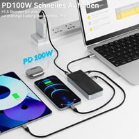 Yottamaster 8-in-1 USB-C Dokkoló M.2 NVMe SSD Házzal, 10Gbps Adatátvitel, 4K@60Hz HDMI, 100W PD Töltés, Kártyaolvasó, Windows/Mac 5