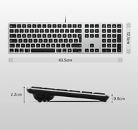 seenda Vezetékes Háttérvilágítású Mac Billentyűzet, USB és Type C Csatlakozással, Német QWERTZ Kiosztással, Apple iMac, MacBook Pro/Air Komp 7