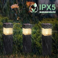 Flacchi 6 db-os Hideg Fehér Napelemes LED Kerti Lámpa Szett - Kültéri Világítás Úthoz, Pázsithoz 3