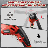ENVENTOR 900W Ütvefúró, 2 az 1-ben Elektromos Fúró 36 Tartozékkal, 0-3000 RPM, 360° Forgatható Fogantyú, 13mm Tokmány, Betonhoz, Fémhez és F 5