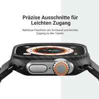 PITAKA ultravékony aramidszálas védőtok Apple Watch Ultra 2/Ultra 49mm-hez - fekete 4