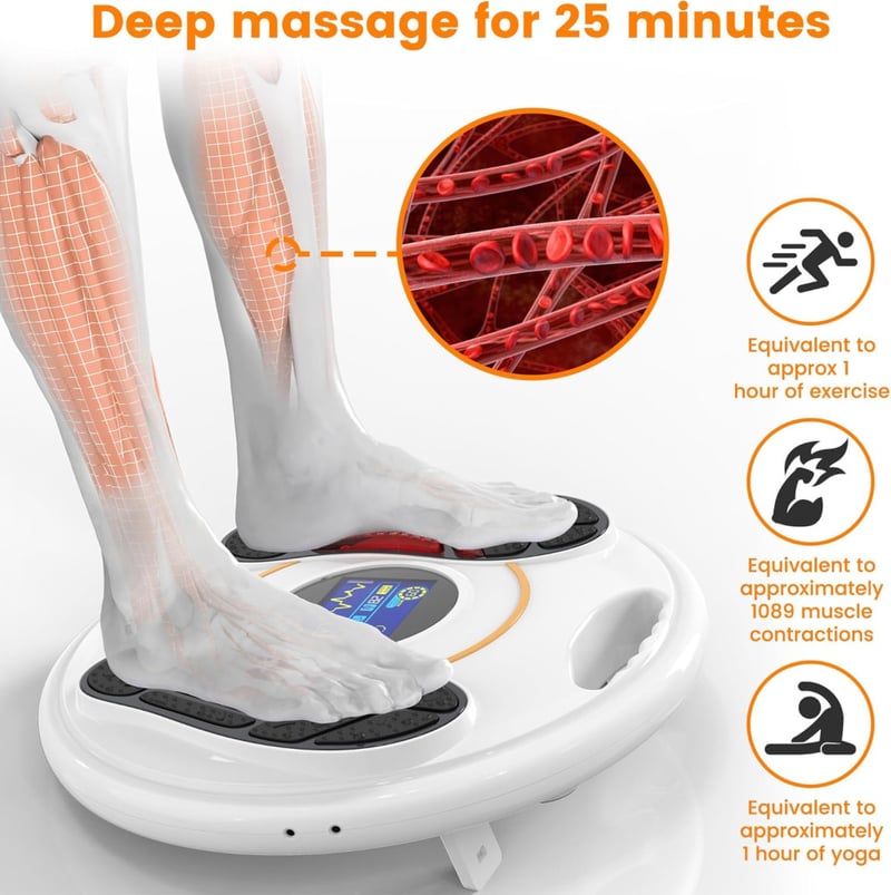 Creliver 300H Vérkeringés Stimulátor - EMS és TENS Lábmasszírozó Neuropátia és Fájdalomcsillapítás, Izomterápia, LCD Kijelző, 25 Mód, Távvez