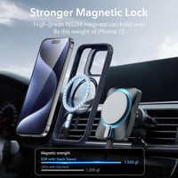 ESR iPhone 15 Pro MagSafe-kompatibilis katonai védőtok rejtett állvánnyal, sötétkék 5