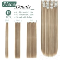 Szőke SEGO hajhosszabbítás - 12 tincses, 55 cm-es csatos póthaj 4