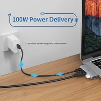 JESWO 3 az 1-ben USB-C Hub 4K HDMI-vel és PD töltéssel, Windows/Mac/iPad kompatibilis 5