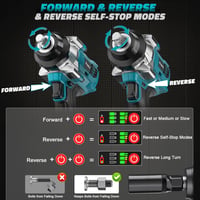 Ecarke 1360 Nm Akkumulátoros Ütvecsavarozó, Makita 18V Kompatibilis, Kefe Nélküli 1/2" Kerékanya Lazító LED Világítással, Állványszereléshez 5