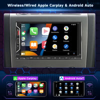 Vezeték nélküli Apple Carplay 2 DIN autórádió 7" érintőképernyővel, Android tükrözés, Bluetooth kihangosító, FM, USB, tolatókamera 2