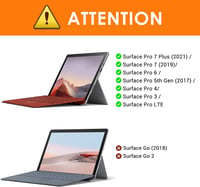 MoKo Bluetooth Billentyűzet Microsoft Surface Pro 7/6/5/4/3 Tablethez - 7 Színű LED Háttérvilágítás, Beépített Touchpad, Újratölthető Akkumu 2