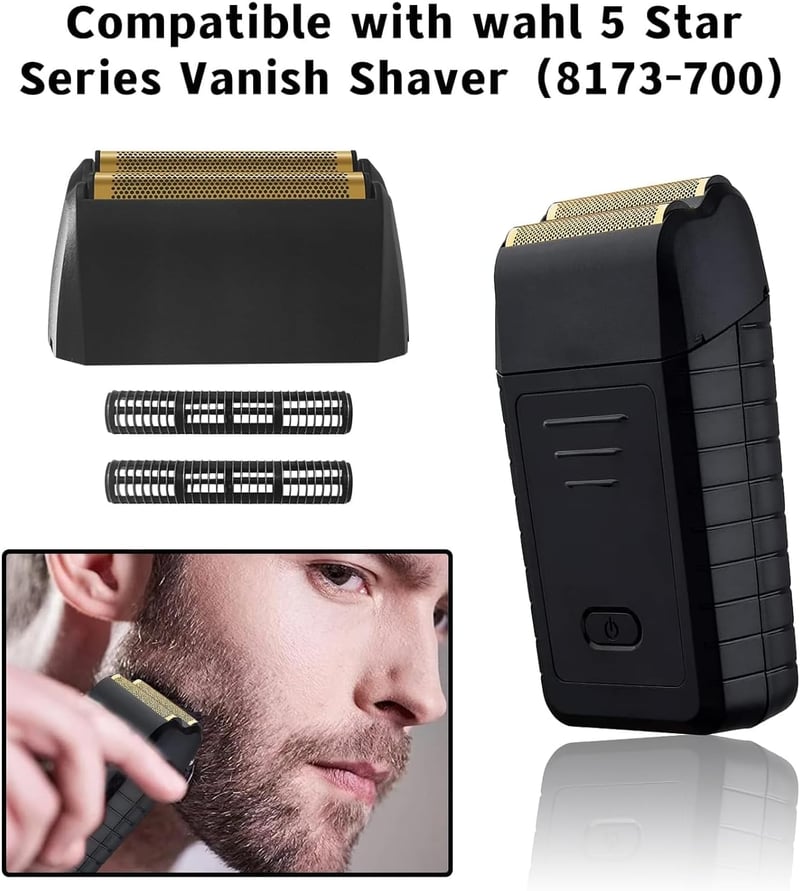Wahl 5 Star Series Vanish borotva pótfej, 2 db-os fekete szett, kompatibilis 8173-700 modellhez