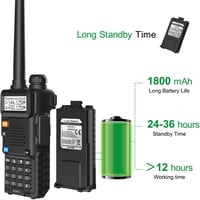 Baofeng BF5RUV Kétsávos Walkie-Talkie VHF/UHF Amatőr Rádió USB Töltővel és Programozókábellel 3