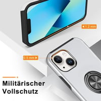 Apple iPhone 14 Szürke Mágneses Gyűrűs Szilikon Védőtok 7