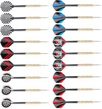 Ejoyous 18 részes acélhegyű darts készlet fém tűvel és szárnyakkal 8