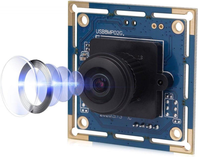 IMX179 CMOS 8MP USB Webkamera 180° Halászszem Objektívvel (Felújított)