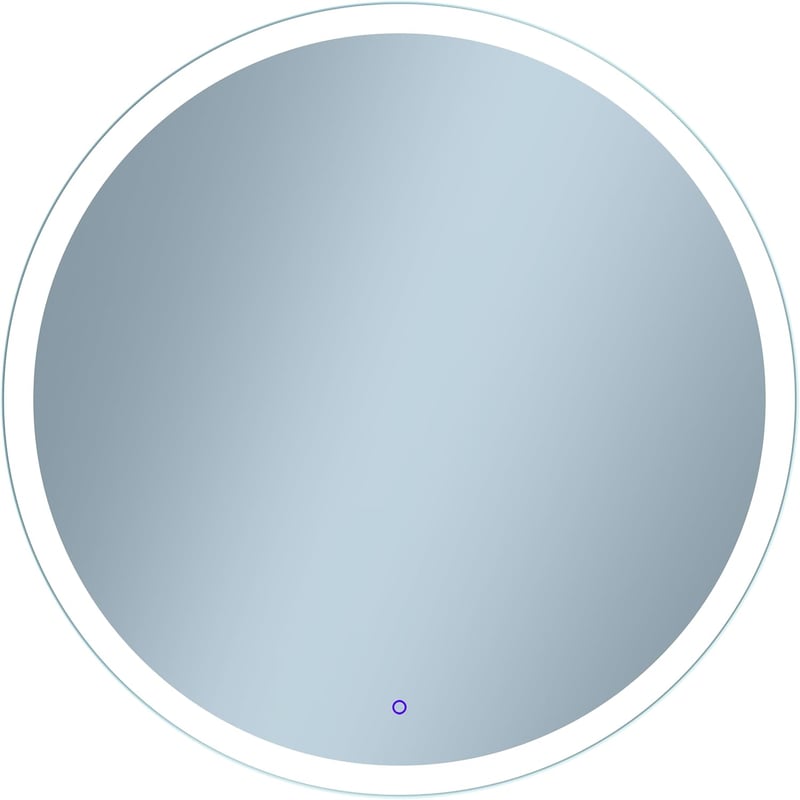 Home Glow Venti 50 cm Kerek Fürdőszobai LED Tükör Érintőkapcsolóval, Természetes Fehér Világítással, Üveg Kivitel