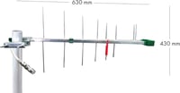 Schwaiger DVB-T2 kültéri antenna, LTE szűrővel és erősítővel, HD TV-vételhez 2
