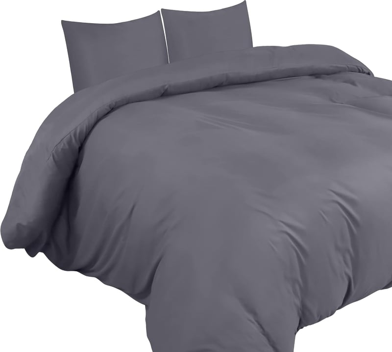Utopia Bedding 3 részes szürke mikroszálas ágyneműhuzat garnitúra 155x220 cm