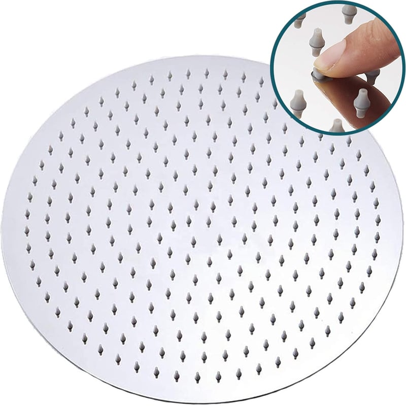 Drenky 40cm-es Rozsdamentes Acél Kerek Esőztető Zuhanyfej Vízkőmentes Fúvókákkal
