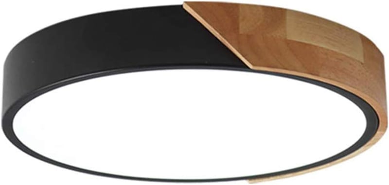 minifair Kerek Háromszínű LED Mennyezeti Lámpa 60cm - Fekete Süllyesztett Kivitel, Távirányítós Fényerőszabályzóval, 24W, 288 Lumen