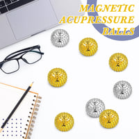 Mágneses akupresszúrás masszázslabda szett - 20 db, 32 mm, ezüst és arany 6