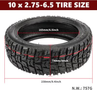 Dexian 10x2.75-6.5 Tubeless Gumiabroncs Speedway 5 és Dualtron 3 Elektromos Rollerekhez 3