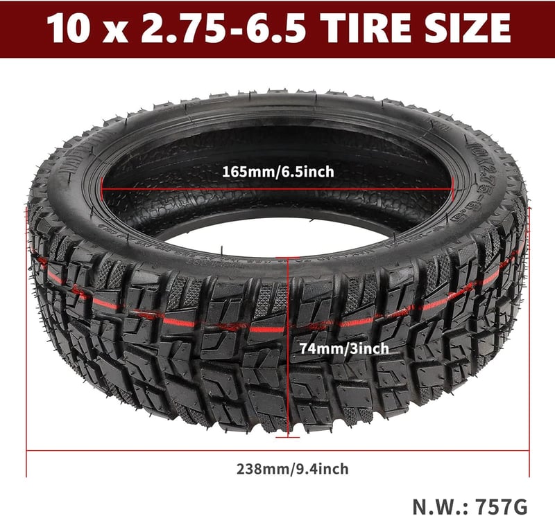 Dexian 10x2.75-6.5 Tubeless Gumiabroncs Speedway 5 és Dualtron 3 Elektromos Rollerekhez