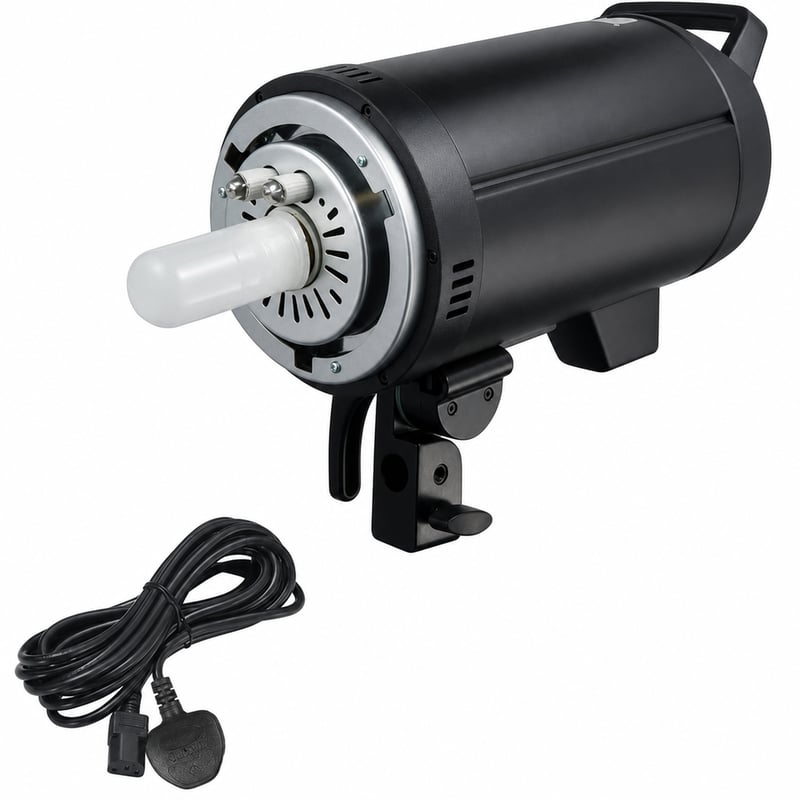Godox DP600III 600W profesionálny štúdiový blesk monoblok Bowens — chybný, na náhradné diely: Záblesková časť nefunguje (stav: viď 2. obrázok)