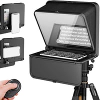 LENSGO TC7S Hordozható Mini Teleprompter Okostelefonhoz - Összecsukható Súgógép iOS és Android Készülékekhez, Vloghoz, Élő Közvetítéshez, Ok 1