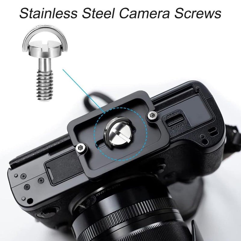 Rozsdamentes 1/4" D-gyűrűs kamera csavar szett, 5 db-os