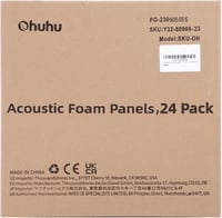 Ohuhu 24 db-os antracit akusztikai habszivacs panel, 30x30x5 cm, stúdiókba 9