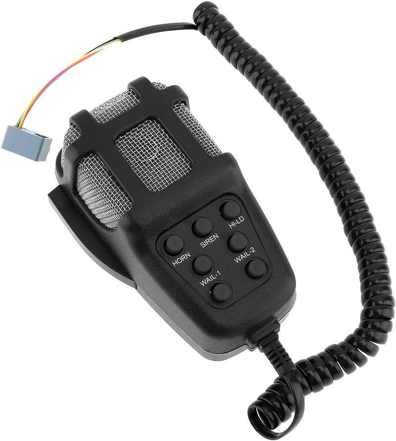 Elektromos 100W-os 12V-os 7 hangú sziréna hangszóróval - autó, motor, mentő, tűzoltó
