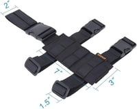 EXCELLENT ELITE SPANKER Taktikai Combtok Állítható Platform Molle Rendszerű Univerzális Táska Bal/Jobb Lábra Fekete Cordura Nylon 2