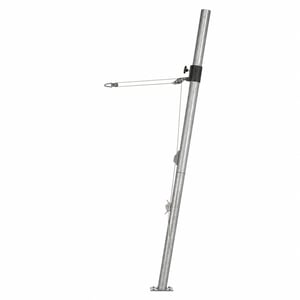 Schneider 251-00 Stup za pričvršćivanje tendi (jedra), čelik, srebrna boja, 11,8 kg, vanjski nosač za sjenila, rabljeno s ogrebotinama (stanje: vidi 2. sliku)