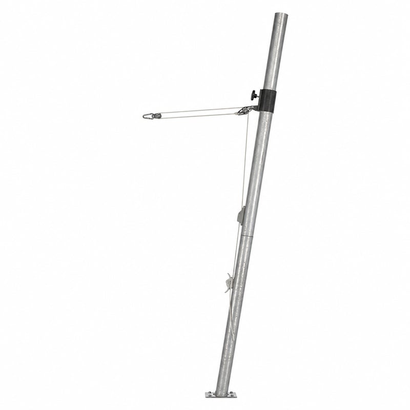 Schneider 251-00 Nosný stĺp pre tieniacu plachtu, oceľ, strieborný, 11,8 kg, upevňovací stožiar pre vonkajšie tienenie, použitý, so škrabancami (stav: pozri 2. obrázok)