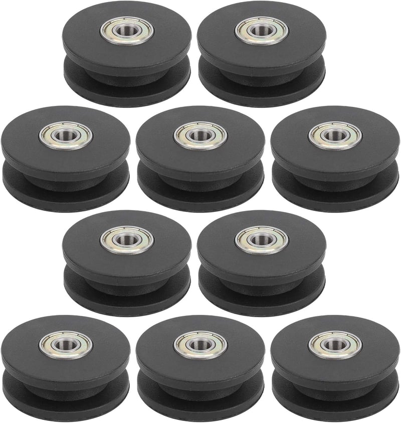Fitnesz géphez való 50 mm-es nylon csapágyas görgő, 10 db-os szett