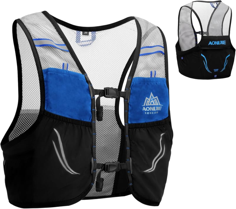 Azarxis 2.5L Ultrakönnyű Futó Hátizsák - Maraton, Hegyi Futás és Kerékpározás - Kék-Fekete Unisex Hidratációs Hátizsák