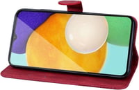 Samsung Galaxy A13 Pillangós Piros Bőrtok Állvánnyal 3