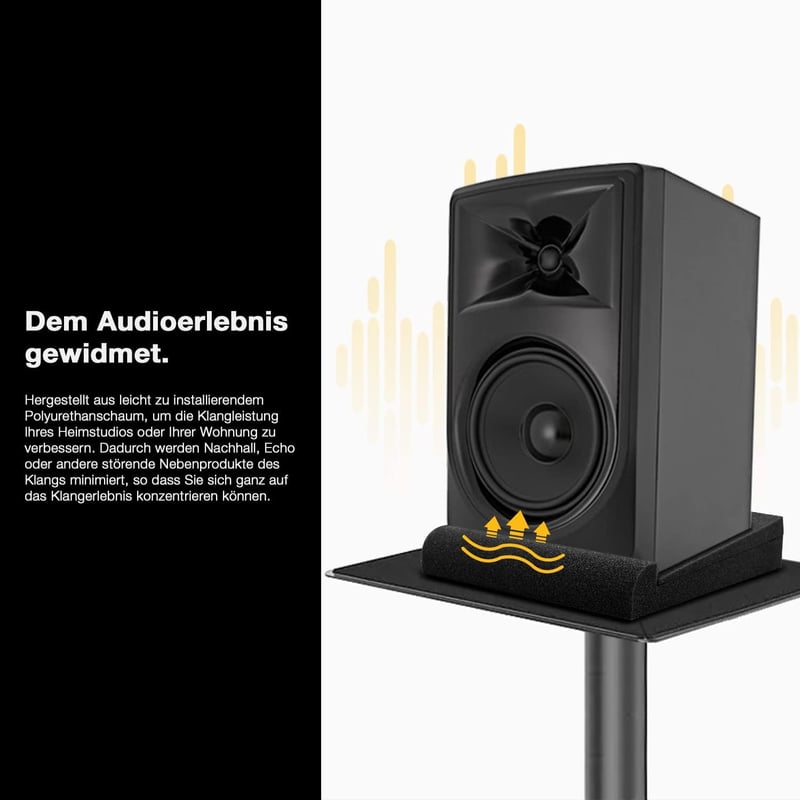Sonic Acoustics hangszigetelő szivacs, 12,7 cm-es stúdió monitorokhoz, 2 db, fekete