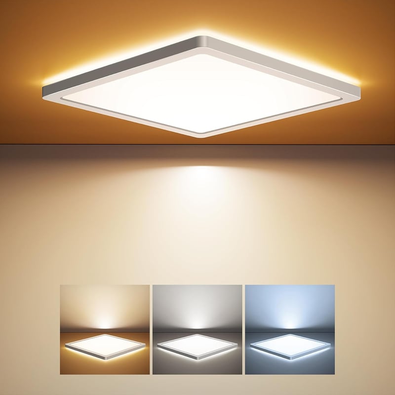 BLNAN LED Mennyezeti Lámpa 24W Ultravékony - 3 Színhőmérséklet (3000K/4000K/5000K) 2400LM - Hálószobába, Nappaliba, Konyhába, Fürdőszobába