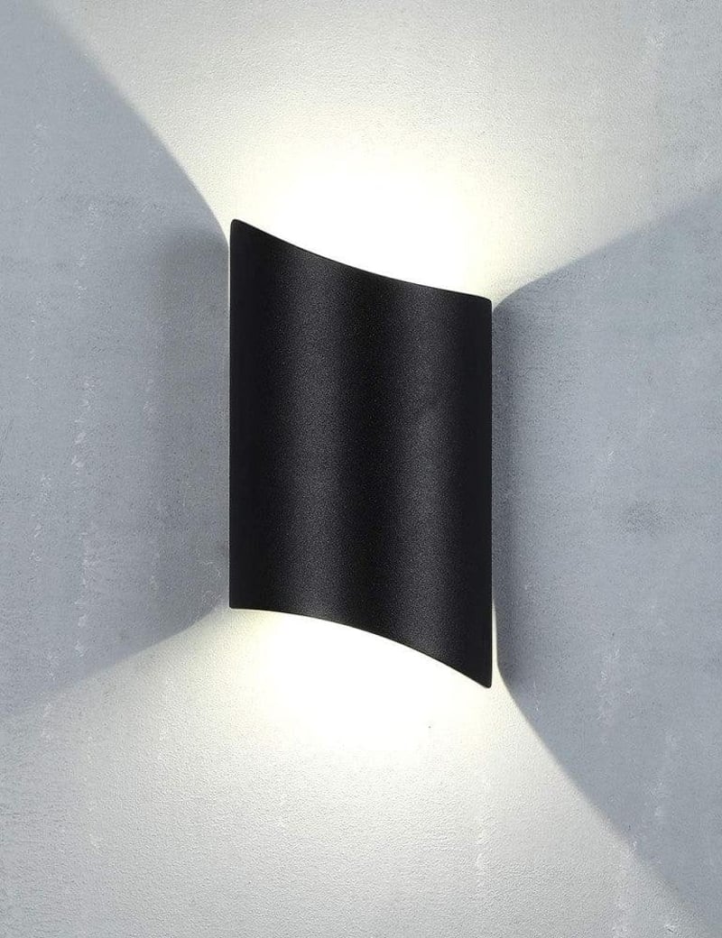 Charoom Fekete LED Kültéri Fali Lámpa 10W IP44 Vízálló - Teraszvilágítás